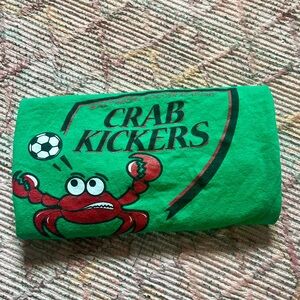 Crab kickers green 90s soccer tee